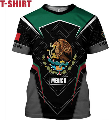 Mostprints Personalized Name Mexican Shirts for Men 3D, Customized Mexico Shirts for Men, Mexico Shirts for Women Mexico Shirt1