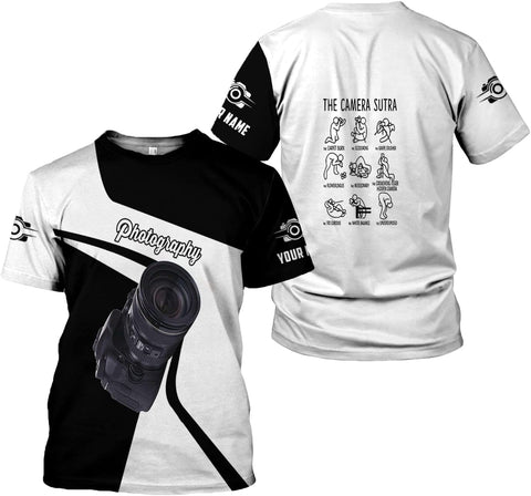 HomeDesign Personalized Photography Shirt Photographer Shirts Photographic Camera Tshirt Men & Women Photographer Gifts