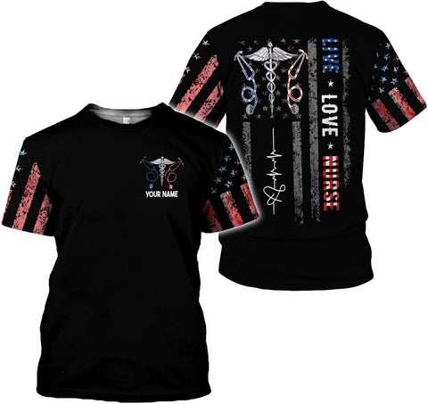 Custom Er Nurse Shirts for Women Future Nurse Shirt 3D Nursing Shirts for Nurses Emergency Nurse Shirt CNA Shirts CNA Shirt