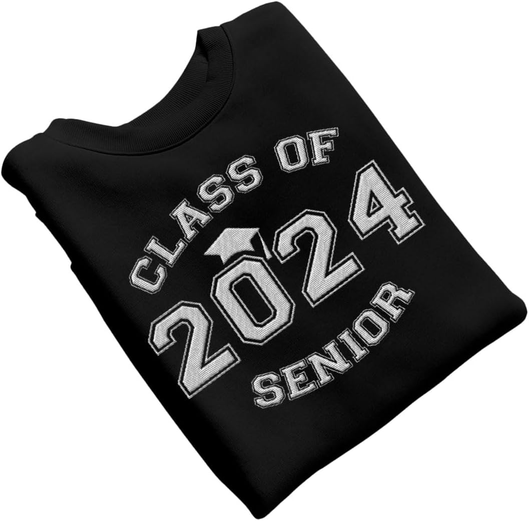 MAPrints Personalized Senior 2024 Embroidered Sweatshirt, Graduation 2024 Class Of 2024 Senior Class Of 2024 Graduation Shirt
