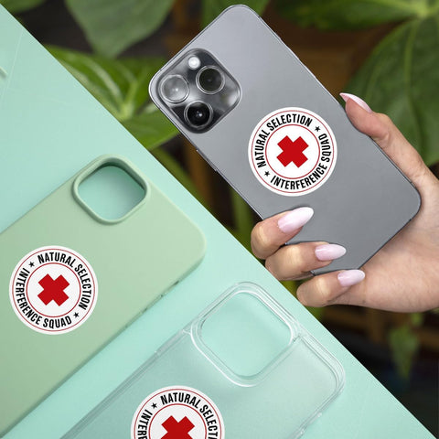 3 Pcs Natural Selection Interference Squad Sticker, EMT EMS Stickers First Aid Gifts, Funny Paramedic Medical Nursing Healthcare - Vinyl Sticker 3 Inches for Water Bottles Laptop Phone Car Ski Helmet