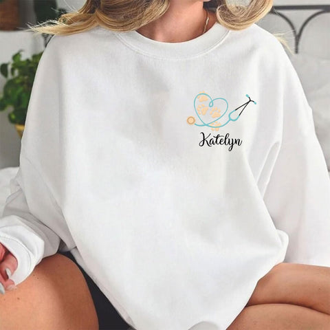Personalized Veterinarian Embroidered Sweatshirt, Custom Vet Tech Shirt, Veterinary Technician Week Gifts, Veterinary Gifts