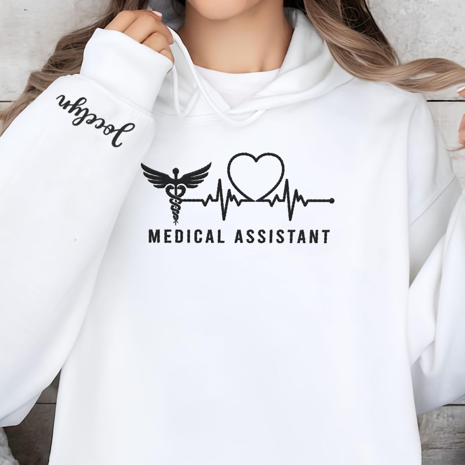 Custom Medical Assistant Embroidered Sweatshirt for Women, MA Nurse Crewneck, Medical Assistant Shirts Gift for Nurse