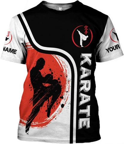 MAPrints Personalized Karate 3D Tshirt Cool Karate Gift for Boys Girls Karate Lovers T-Shirt Karate Shirts Uniform Size S-5XL