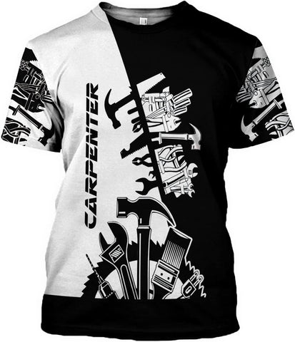 Personalized Carpenter Shirt Custom Carpenter Shirts Woodworking Carpentry Woodworker 3D T Shirts Tshirt for Men and Women