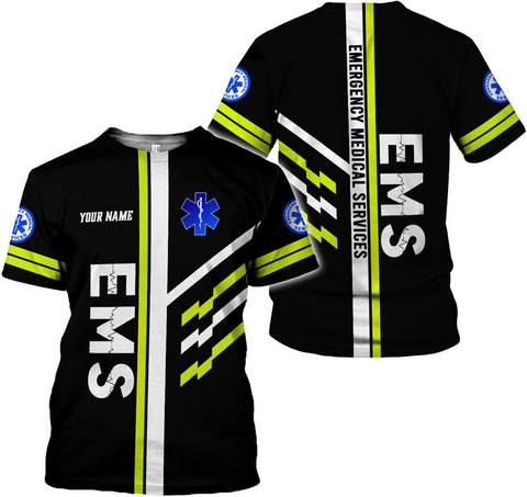 Podagree Personalized EMT Shirt, EMS Shirt, Customized EMS Shirts,EMT Paramedic Uniform Emergency Medical Technician Shirts