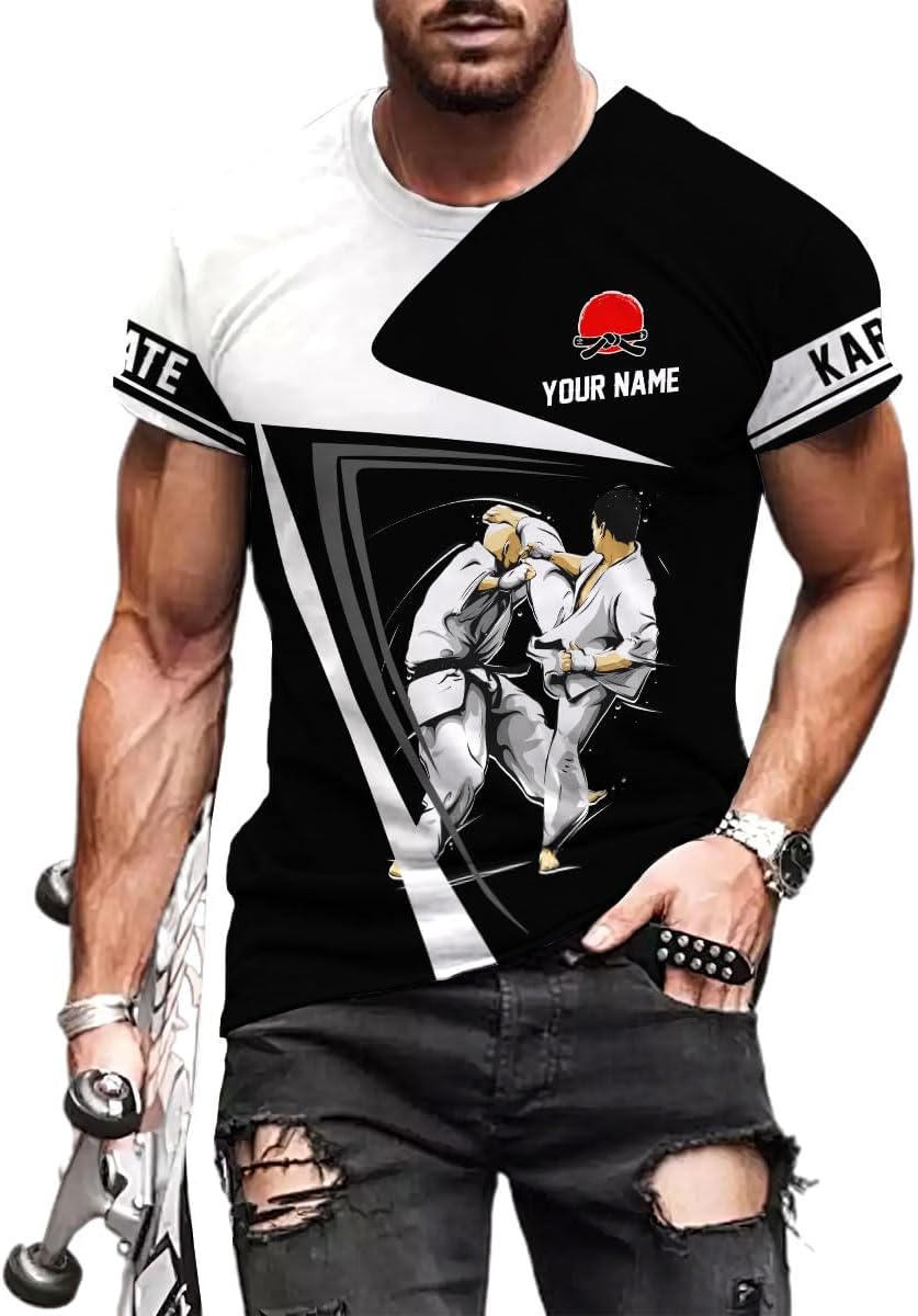 Personalized Karate 3D Tshirt Cool Karate Gift for Boys Girls Karate Lovers T-Shirt Karate Shirts Uniform S-5XL (HD288)