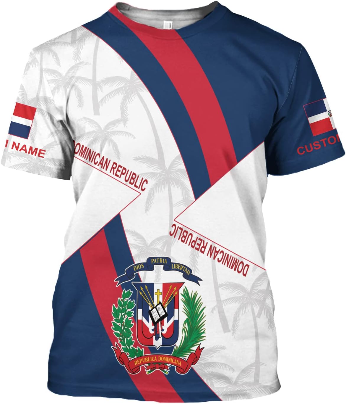 Vybonz Personalized Dominican Republic Shirts 3D, Republica Dominicana Tshirt, Dominican Republic Flag Shirt
