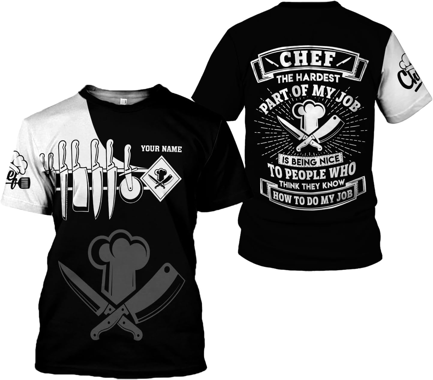 Personalized Chef Shirt, Chef Shirts for Men Chef Shirts for Women, Chef Clothes Gifts for a Chef, Chef Tee Shirts (HD335)