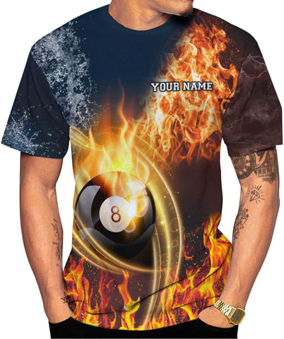 Mostprints Personalized Name Billiard Shirts 3D, Billiards Shirt 8 Ball Billiard Shirt Custom Men's Pool Men Women\u2026