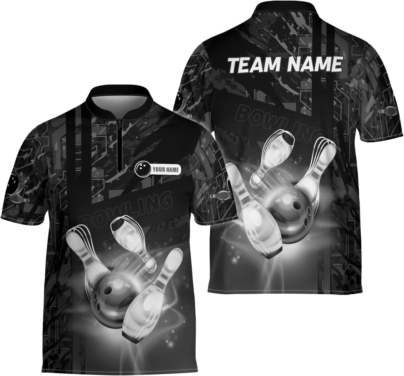 Ligthuy Personalized Bowling Jersey 3D, Bowling Shirts for Team, Bowling Shirt Unisex for Men Women, Bowling Shirts for Men
