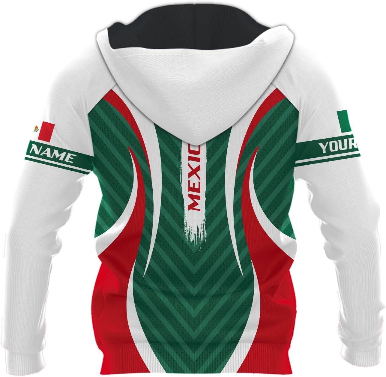 Personalized Name Mexican Hoodie 3D, Customized Mexican Hoodies for Men, Unisex Mexico Hoodie, Mexico Hoodies for Men 1