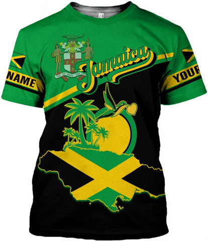 Suseaz Custom Jamaica Shirts for Women and Mens - Personalized Jamaica Flag Shirt Gift for Jamaica Men