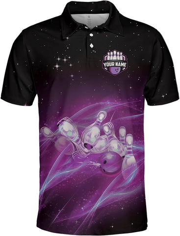Personalized Bowling Shirts for Men, Men's Bowling Polo Shirts Short Sleeve, Bowling Team Shirts for Men and Women