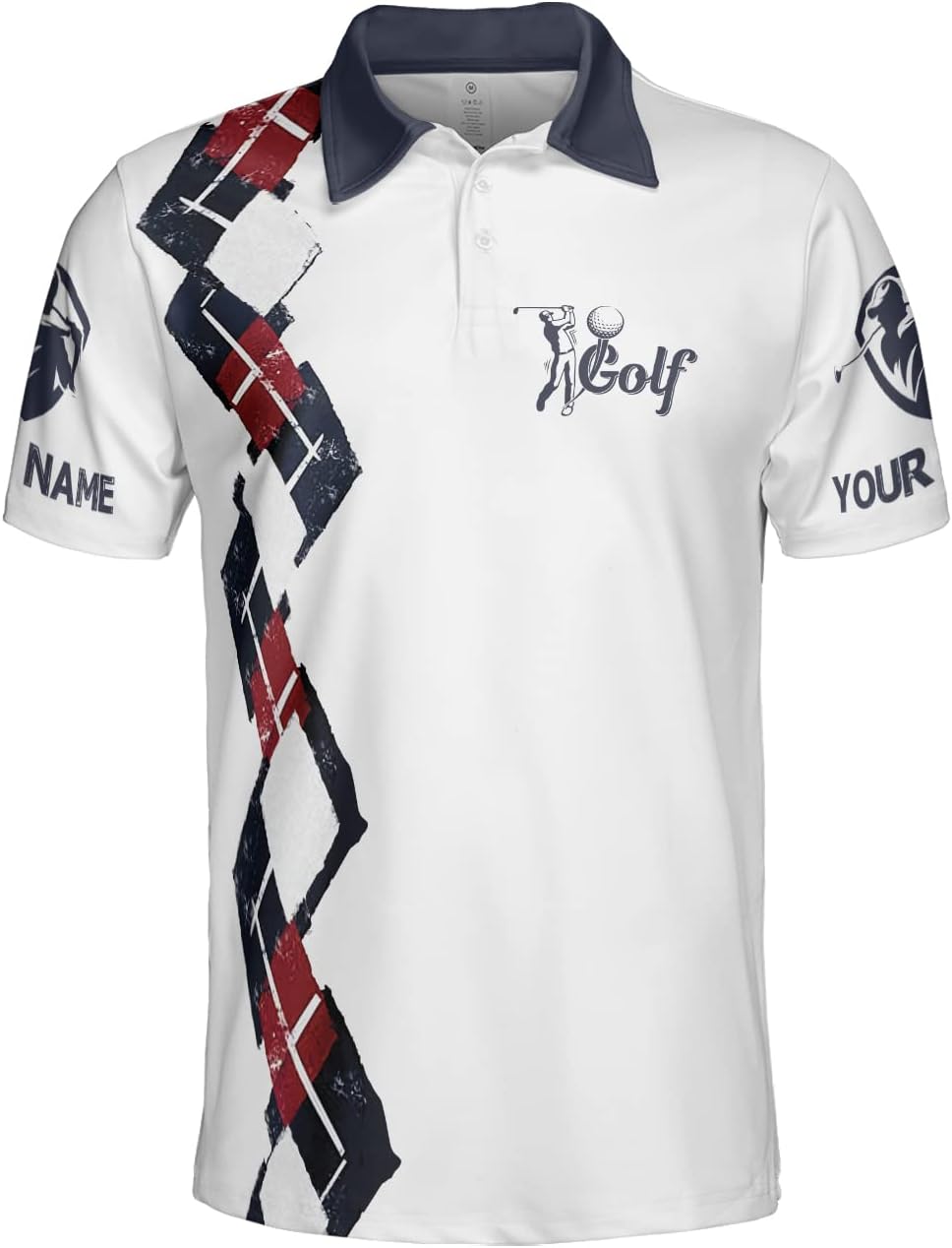 RoyalBro Personalized Funny Golf Polo Shirts for Men, Golf Polo Shirts for Dad, Grandpa Funny Golf Shirts for Men Golf Gift (Golf 9) Multicolor