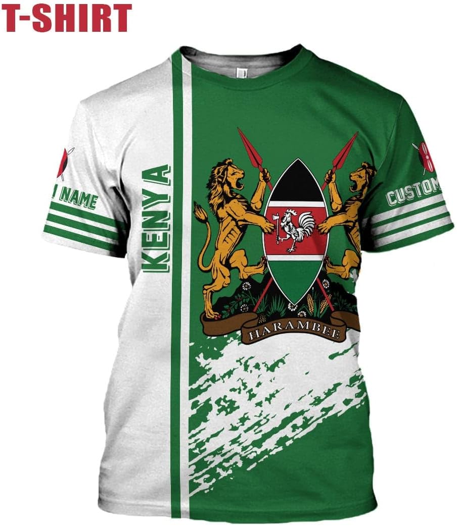 Personalized Kenya Flag 3D Shirts - Kenyan Pride Gift