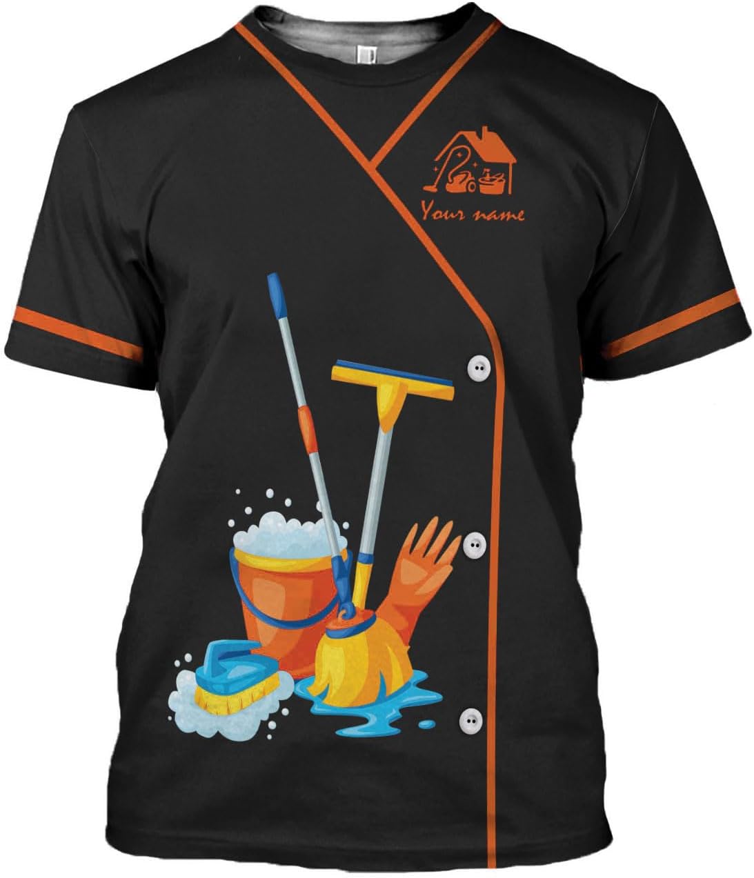 Custom 3D Housekeeping Shirt for Women Men Personalized Cleaning Outfit Gift Housekeeper Cleaner Tshirt Housekeeping Uniform