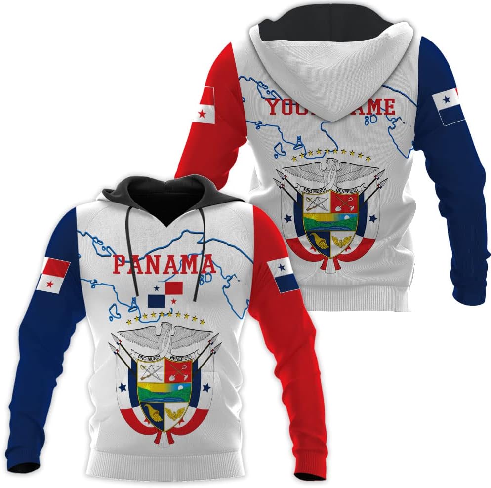 Custom Panama Shirts for Men 3D Panama Coat of Arms Shirts Panamanian Flag Pride Shirts Panama Hombres Camisa Men Women