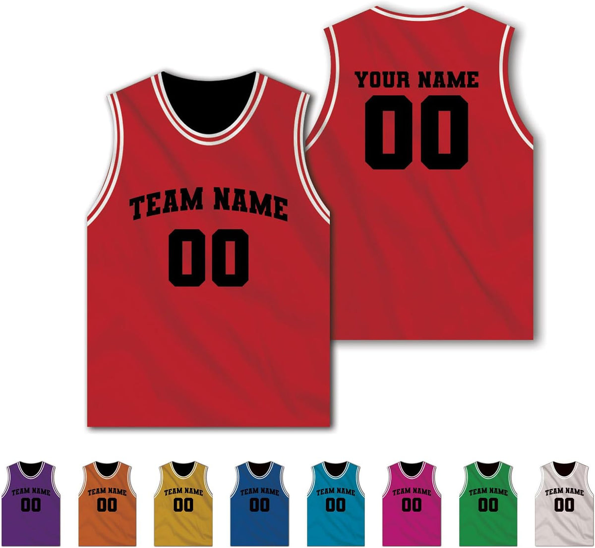 mostprints Personalized Basketball Custom Team Name Number Logo Reversible Jerseys Sport Shirt for Men Women Youth Uniform