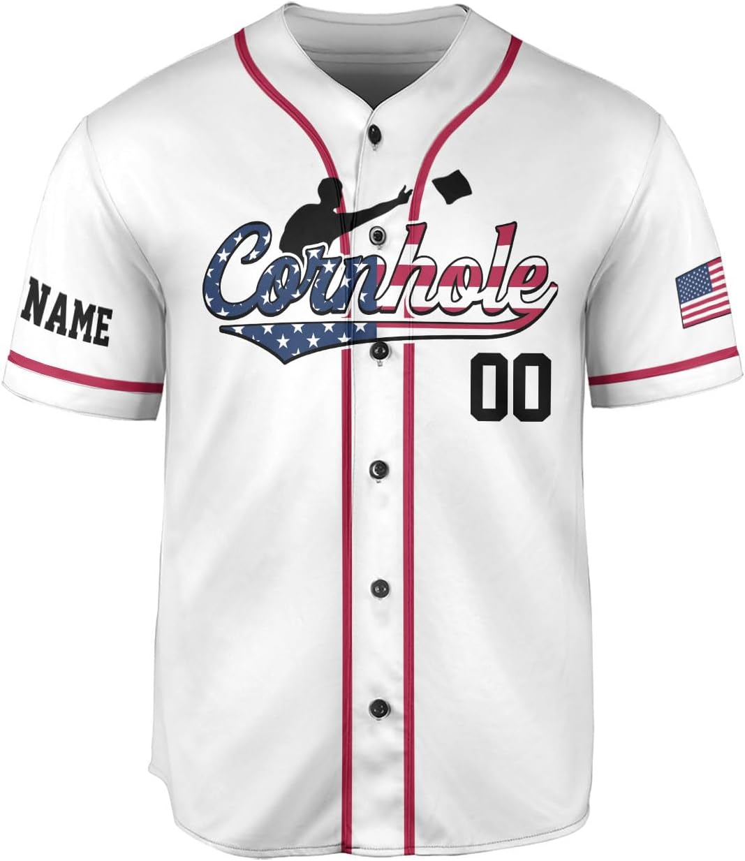 Royal Fight Personalized Cornhole Baseball Jersey Cornhole Toss Like A Boss Baseball Shirts Funny Cornhole Jerseys Men Women