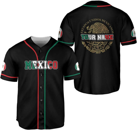 Mostefy Personalized Mexico Baseball Jerseys Mexican Eagle & Flag Shirt for Teams, Mexico Shirts for Men & Women Size S-5XL1