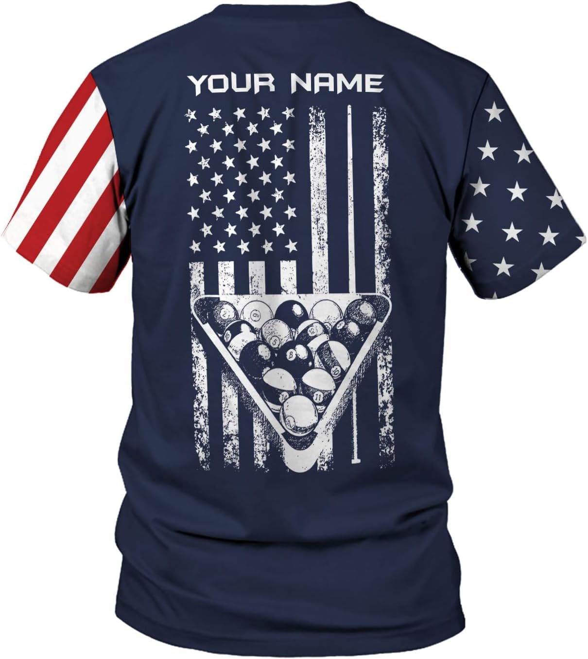 MoonArt Personalized Billiard Shirts 3D Billiard Shirt Custom Billiard Flag Shirt Men's Pool Billiards Shirt 8 Ball Men Women