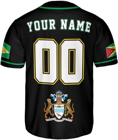 Custom Guyana Baseball Jersey Shirts Guyanese Guyana Flag Jersey Guyanese Flag Jerseys Guyana Guyanese Pride Gift Men Women