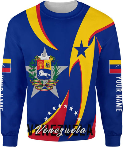 Royal Fight Personalized Coat of Arms Shirt with Venezuela Flag - Pride Shirts for Men & Women