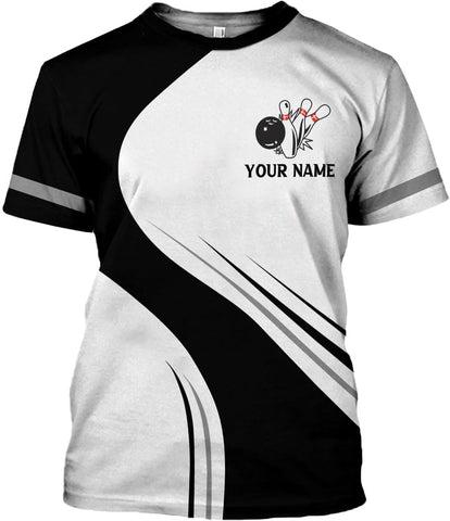MoonArt Personalized Name Bowling Shirts for Men and Women 3D, Bowling Shirts for Team Bowling, Bowling Shirts Gift