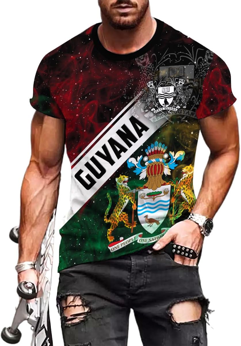 Personalized Name Guyana Shirts for Men and Women,Guyana Flag Funny Patriotic T-Shirt, Guyanese Pride Flag Shirt