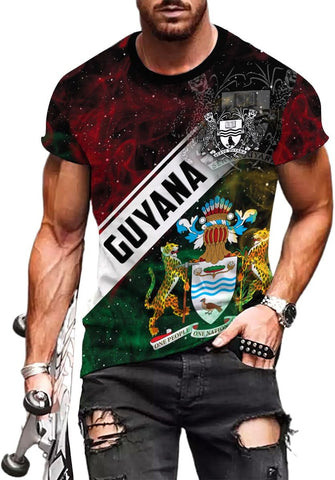 Personalized Name Guyana Shirts for Men and Women,Guyana Flag Funny Patriotic T-Shirt, Guyanese Pride Flag Shirt