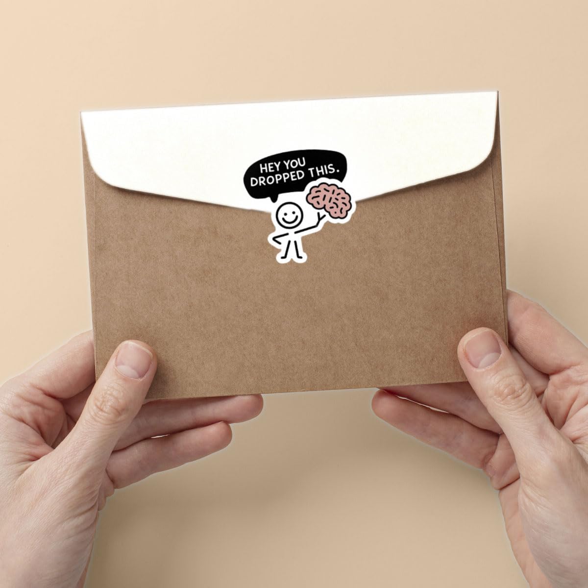(3Pcs) Hey You Dropped This Brain Sticker, Hard Hat Sticker, Cute Joke Sarcastic Quote Meme, Funny Stickers for Adults - Vinyl Stickers 3 Inches for Laptop Water Bottle Phone Car Window Helmet