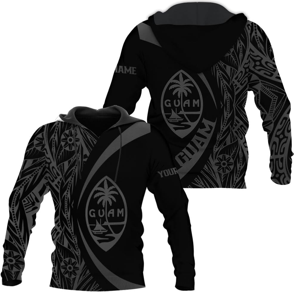 Vybonz Personalized Guam 3D Hoodie Guam Sweatshirt Guahan Zip Hoodie for Men Women Guahan Pride Shirt Guahan Guam Gifts Tee