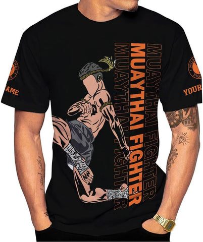 MAPrints Personalized Name Muay Thai Pride Shirt for Men