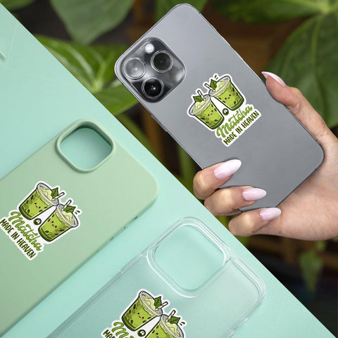 3PCS Matcha Latte a Matcha Made in Heaven 3" Sticker, Green Tea Cups Gifts Funny Matcha Made in Heaven Waterproof Stickers Green Tea Lover Vinyl Car Decal for Laptop Water Bottle Toolbox Phone Case