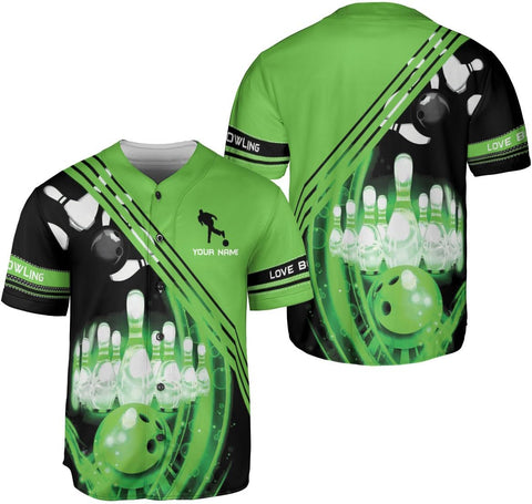 HomeDesign Personalized Bowling Baseball Jersey Custom Bowling Shirts Bowling Gift Bowling Jersey Bowling Shirt Men Womens