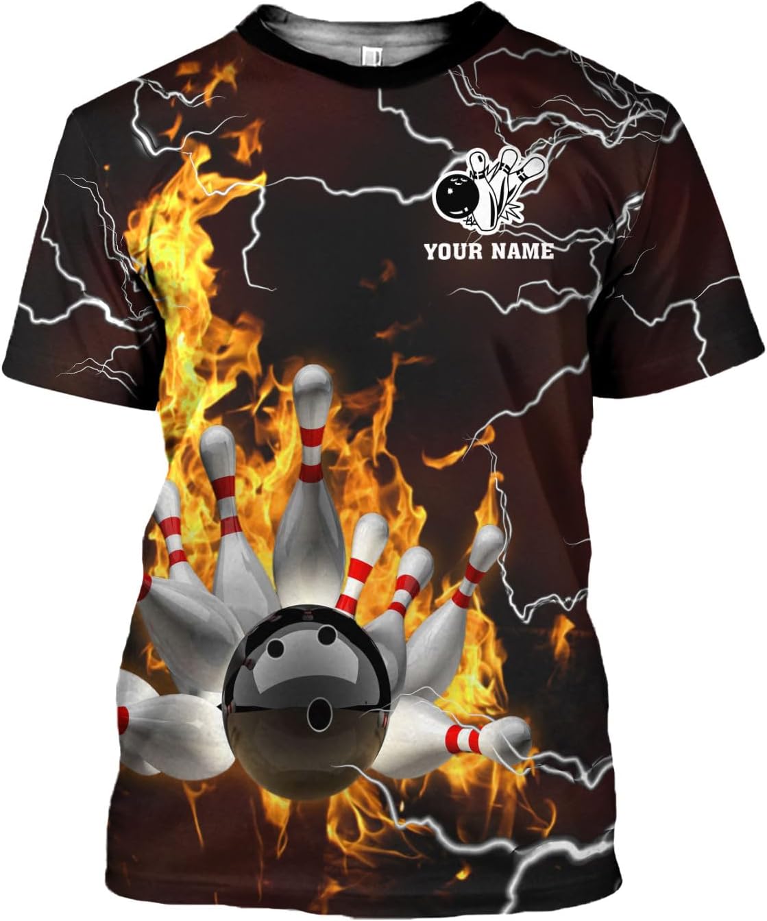 Rivelus Personalized Name Bowling Shirts for Men and Women 3D, Bowling Shirts for Team Bowling, Bowling Shirts Gift