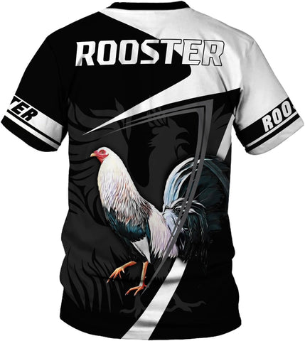 Mostefy Personalized Name Rooster Shirt 3D, Rooster Shirts for Men, Chicken Tshirts Shirts for Women, Funny Chicken Shirts