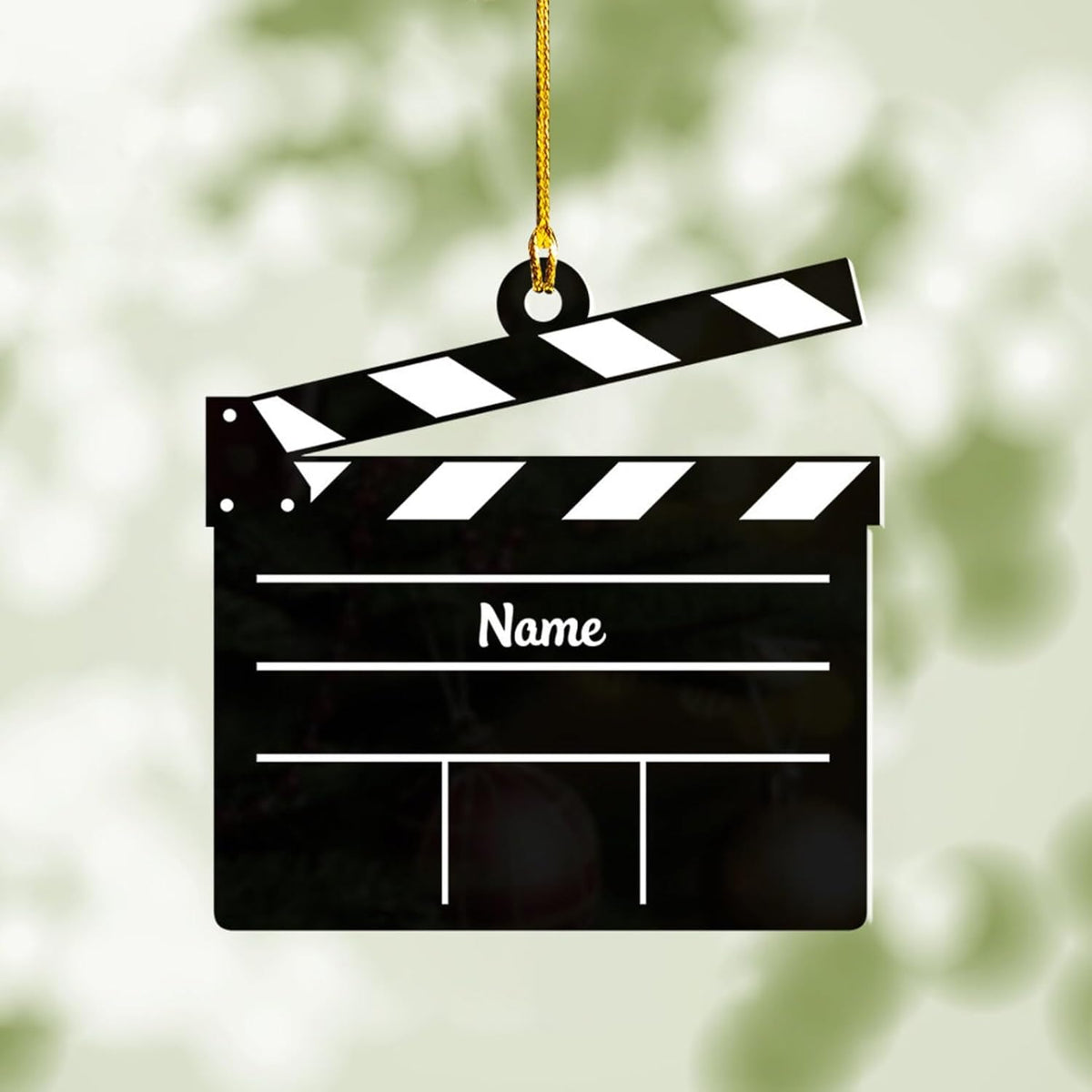 AOVL Personalized Film Clapboard Ornament Movie Clapper Christmas Ornaments Film Clapboard Ornament Film Clapper Ornament Director Clapboard Christmas Ornament Movie Clapperboard Theater (Film 6)