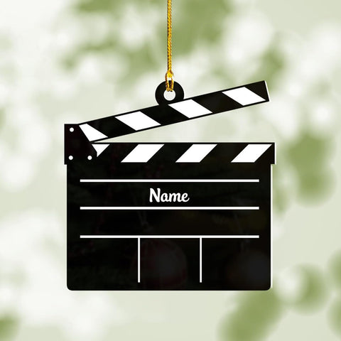 AOVL Personalized Film Clapboard Ornament Movie Clapper Christmas Ornaments Film Clapboard Ornament Film Clapper Ornament Director Clapboard Christmas Ornament Movie Clapperboard Theater (Film 6)