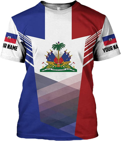Personalized Haiti Shirt Custom Haiti Flag Shirt for Men and Women, Haitians Pride Shirt, Haitians Shirt