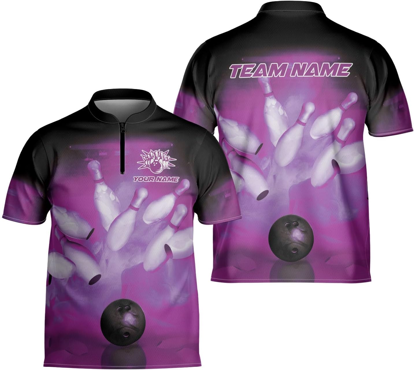 Personalized 3D Bowling Jersey Shirts Unisex Bowling Sport Shirts Short Sleeve Custom Team Shirts for Bowling Lovers