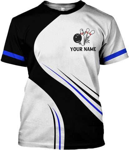 Podagree Personalized Name Bowling Shirts for Men and Women 3D, Bowling Shirts for Team Bowling, Bowling Shirts Gift