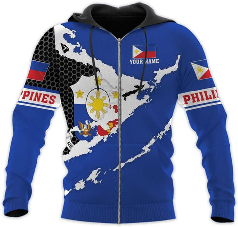 Mostprints Personalized Name Philippines Shirts 3D, Filipino Flag Pride Shirt Philippines Shirt Flag Tshirt for Men Women S-5XL