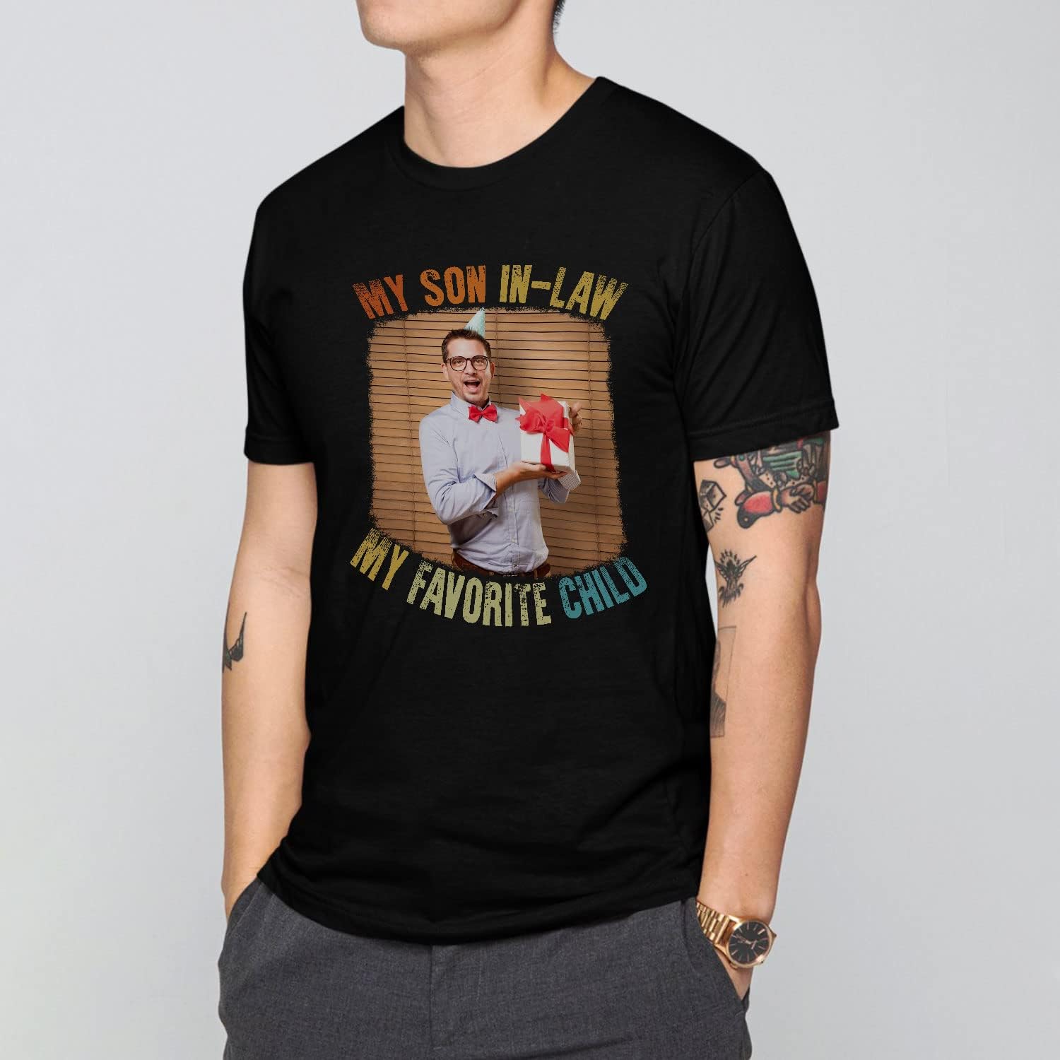 HomeDesign Personalized My Son in Law is My Favorite Child Shirt, Son in Law Tshirt, My Favorite Child is My Son in Law Shirt
