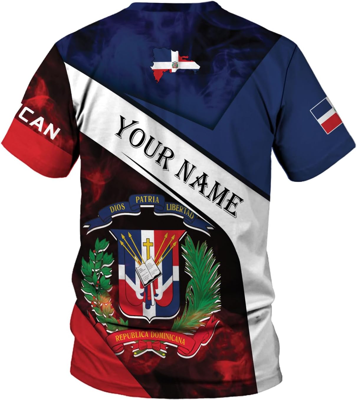 MoonArt Personalized Dominican Republic Shirts 3D, Republica Dominicana Tshirt, Gift Dominican Republic Flag Proud T Shirt