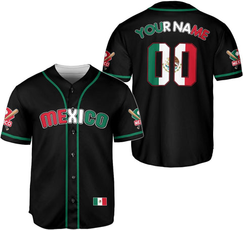 RoyalBro Personalized Mexico Baseball Jersey, Mexican Jersey for Men & Women, Mexican Flag Jersey, Mexico Shirt Camisas