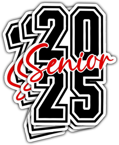 3Pcs Senior Graduate 2025 Stickers, Senior Sticker 2025 Decorations, Graduation 2025, 2025 Senior Stickers Decals for Laptop Water Bottle Phone Case Car Window Helmet Vinyl Stickers 3"x3"