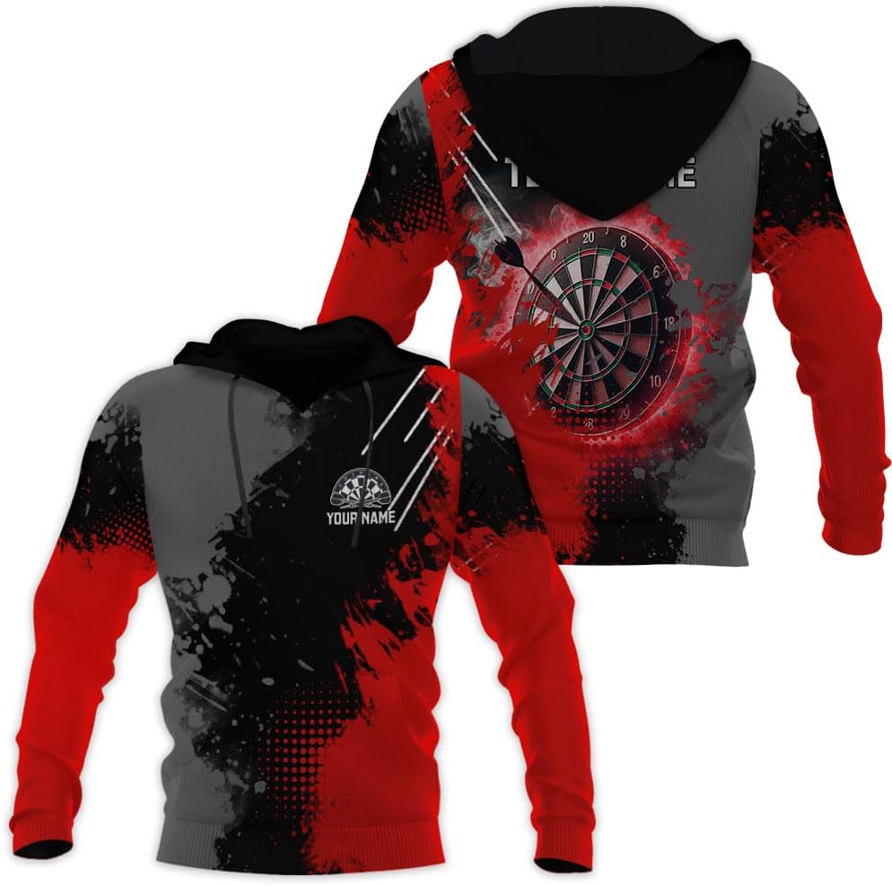 Pretyprints Personalized Dart Shirts Men Women 3D Polo Custom Name Team Jersey Funny Dartboard Shirt S-5XL Gifts