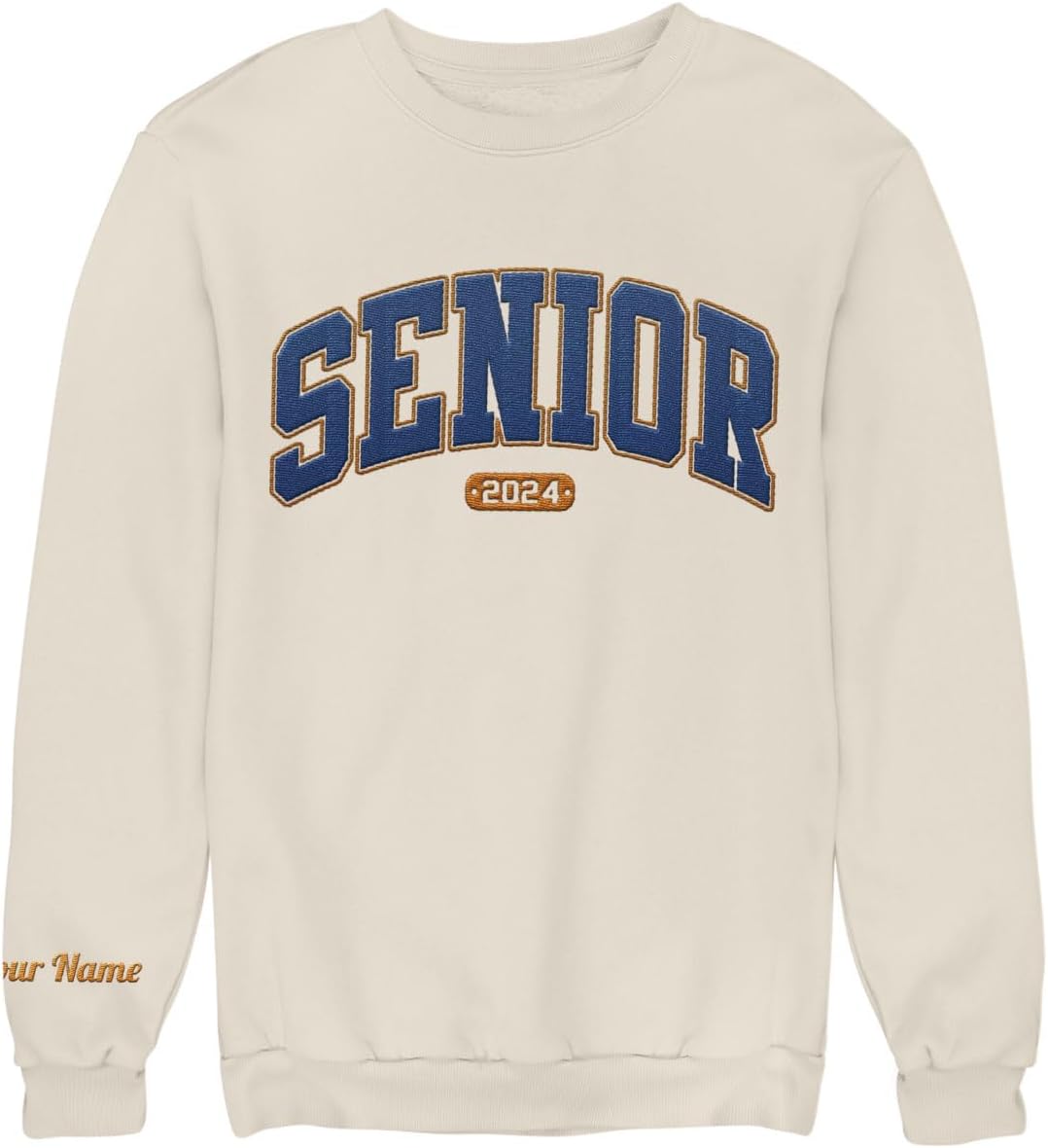 MAPrints Personalized Senior 2024 Embroidered Sweatshirt, Graduation 2024 Class Of 2024 Senior Class Of 2024 Graduation Shirt